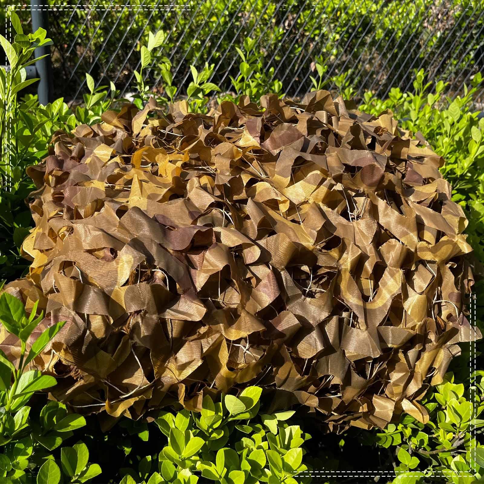 Tzyyao Desert Camouflage Net 1M 2M 3M 4M 5M 6M 8M 9M, Military Shade Net, 210D Waterproof Oxford Fabric, Hunting Nets, Camouflage Netting For Outdoor Camping, Party Decorations,-1X1m/3.3X3.3ft