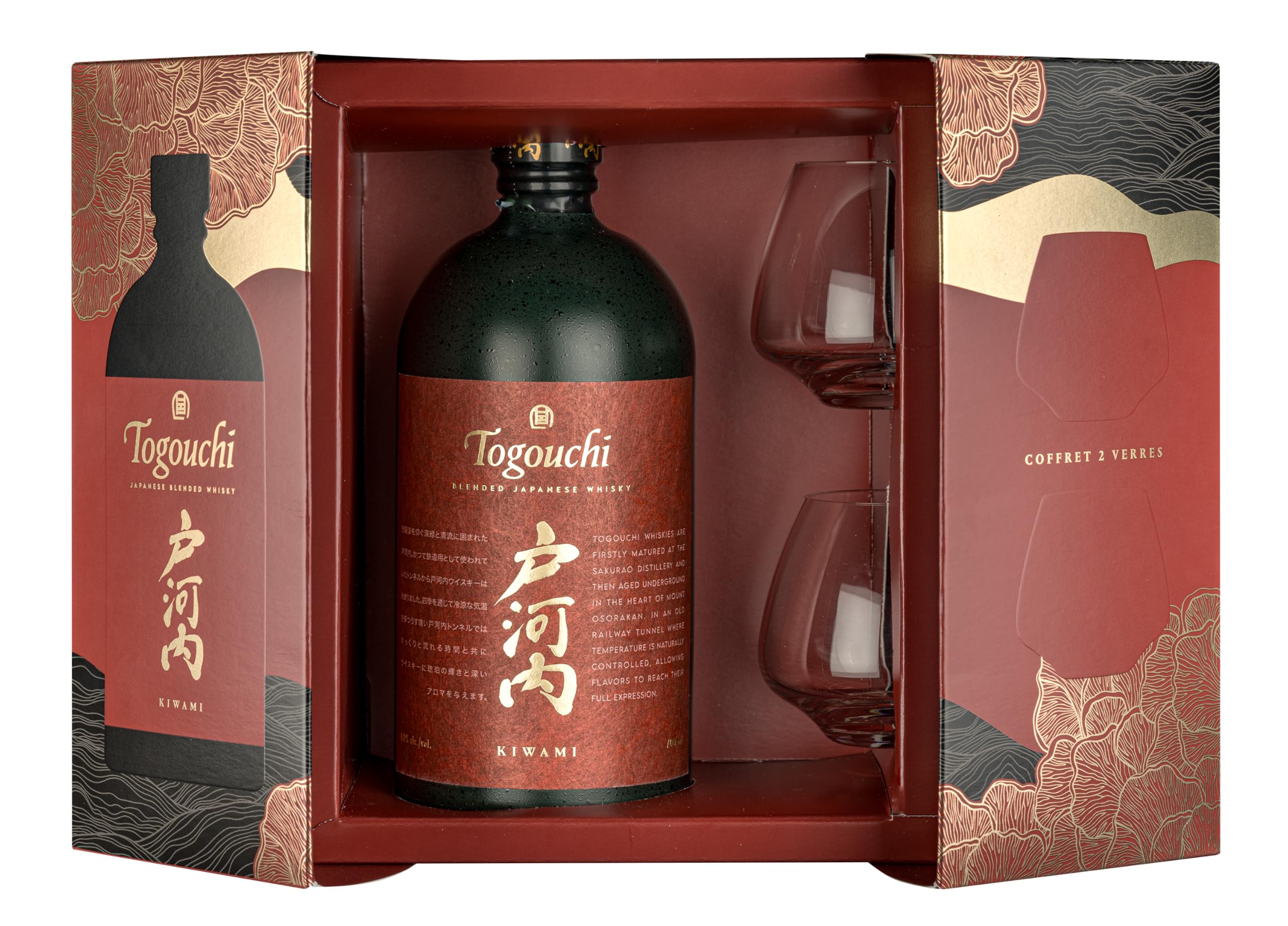 Togouchi Kiwami Whisky Japonais Coffret + 2 verres 40° 70cl