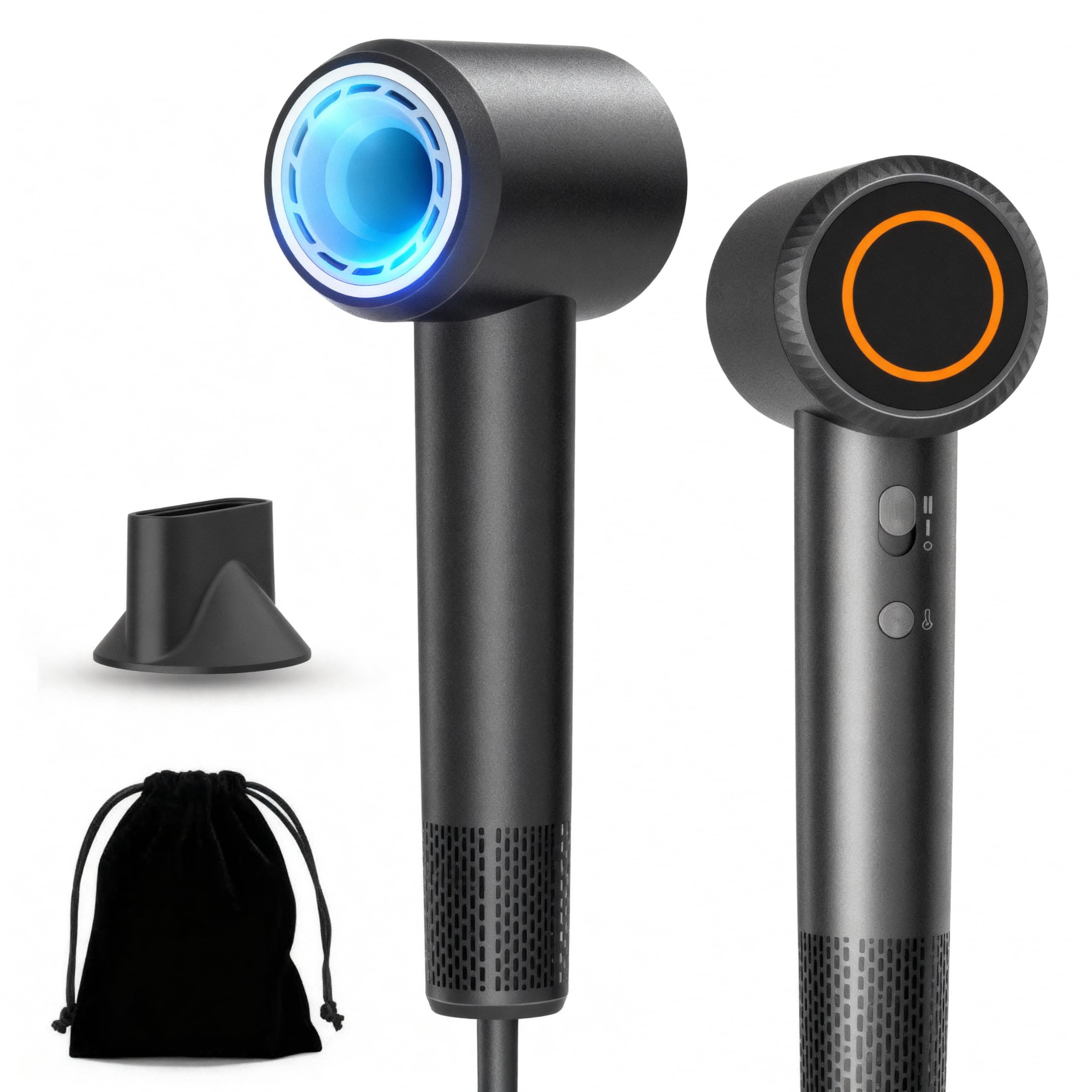 【29%OFF+30%OFF】【2,999円】 NUTROMO 大風量 5億高濃度マイナスイオン 温冷風ワンタッチ切替 マグネット式ノズル付き 高速ヘアドライヤー 【送料無料】