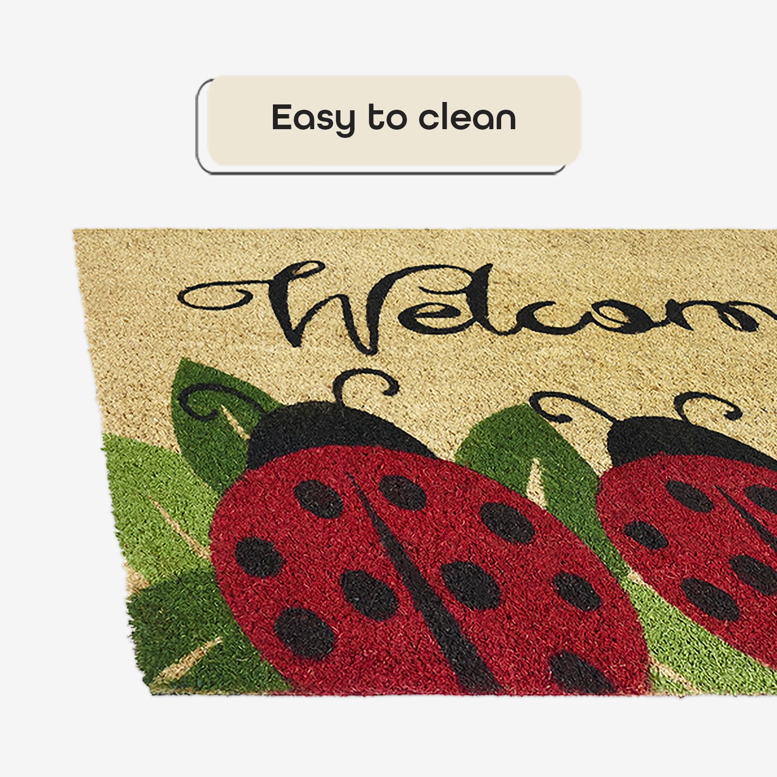 Achim (Weser) Home Furnishings Ladybug Imprimé en Fibre de Coco Paillasson, 45,7 x 76,2 cm