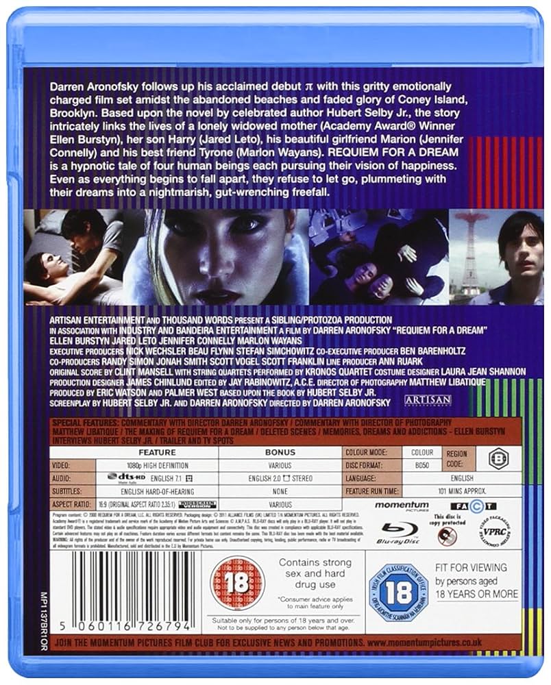 Amazon.com: Requiem for a Dream [Blu-ray] : Movies & TV