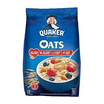 Quaker Oats 2kg | Rolled Oats | 100% Natural Wholegrain | Nutritious Breakfast Cereals | Porridge | Easy to Cook - image, photos