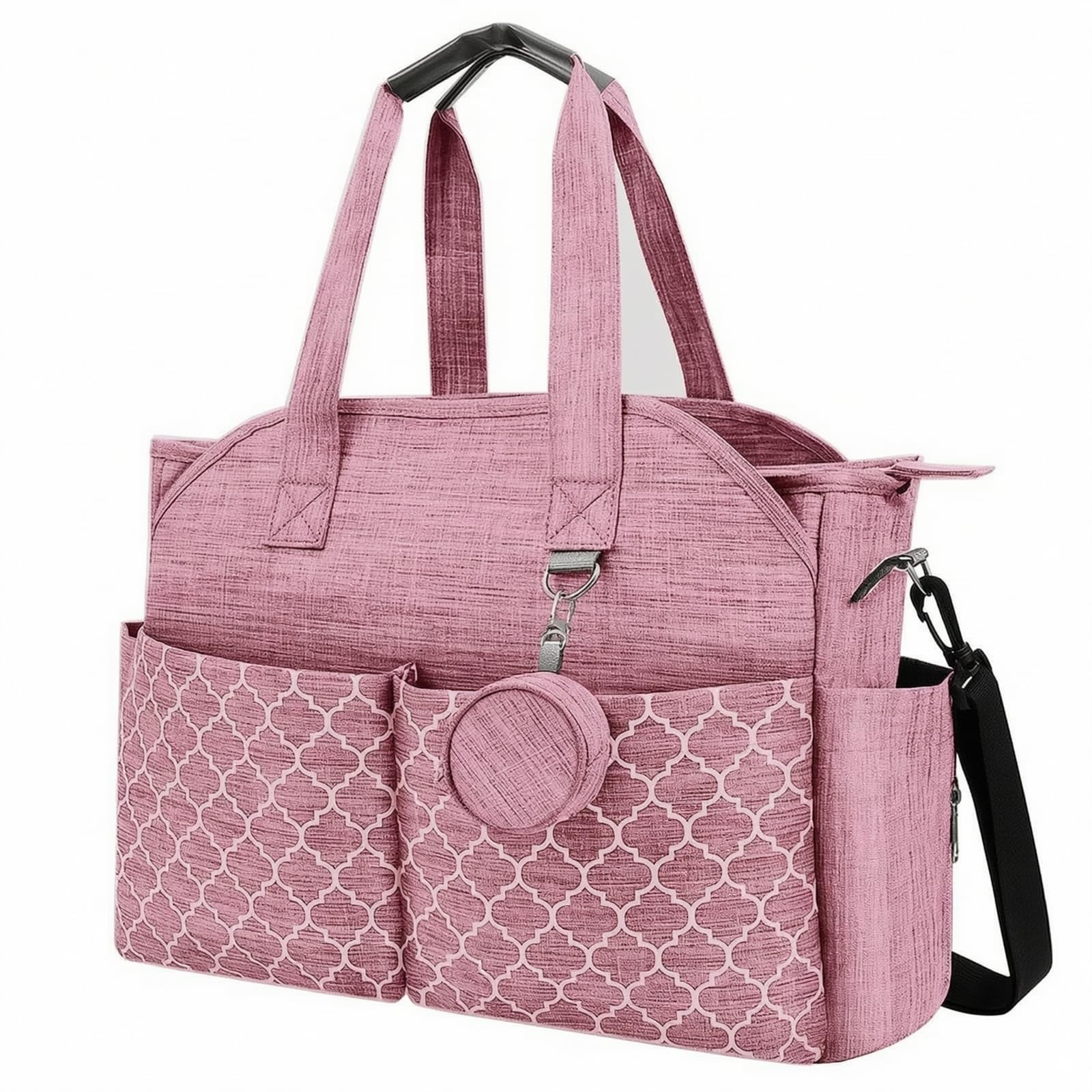 Borsa a Tracolla per Neonati con Materiale Idrorepellente E Tasca Termica per Adatta a Viaggi E Trasferimenti All Asilo con Scomparti per Abiti E Pannolini Puliti.