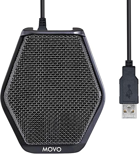 Movo MC1000 Micrófono USB de conferencia para computadora de escritorio y laptop con rango de recolección de 180 20 de largo compatible con Windows