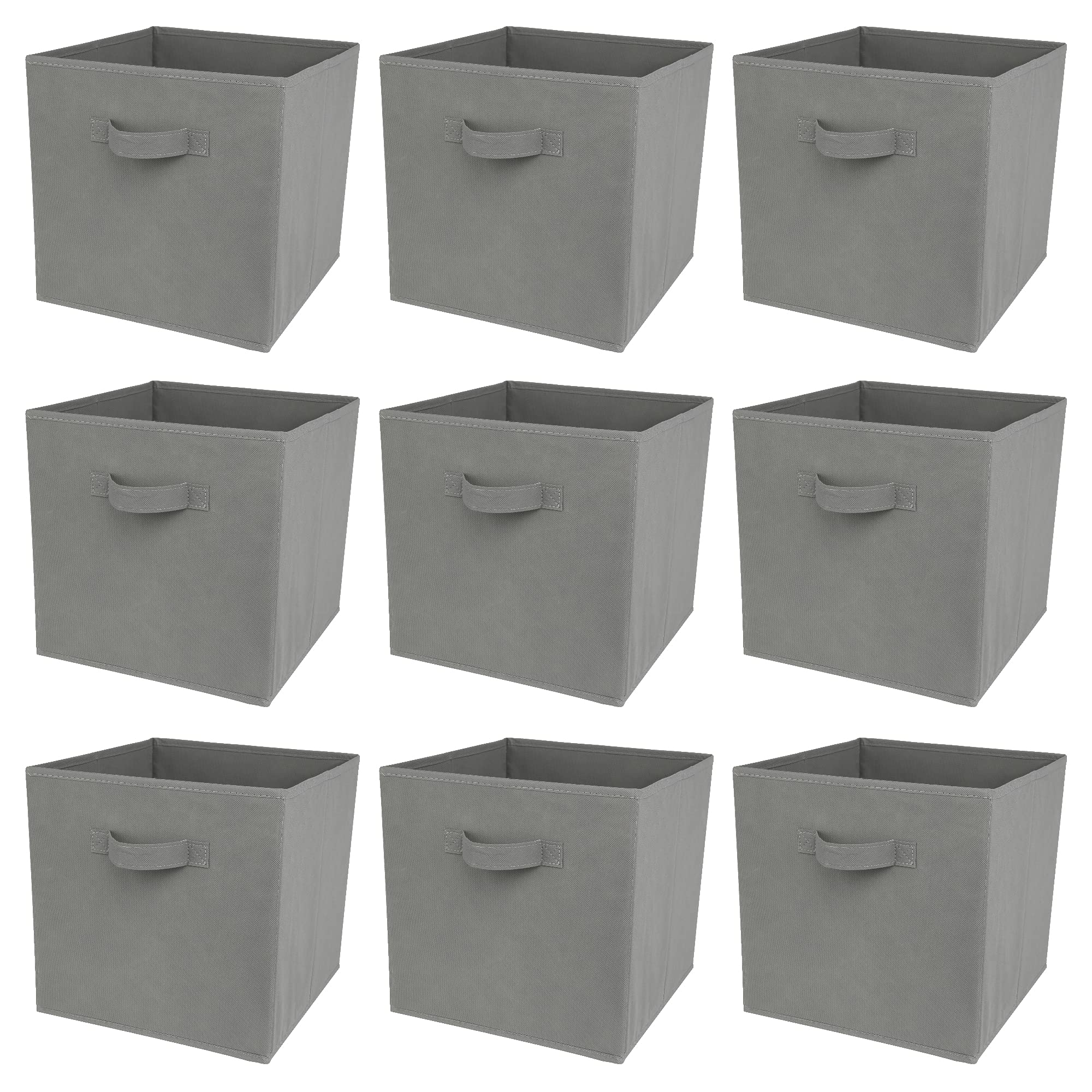 Charles Jacobs 9 Grey Drawers Grey Fabric Drawers For Cube Storage Units - 9 Drawer Set