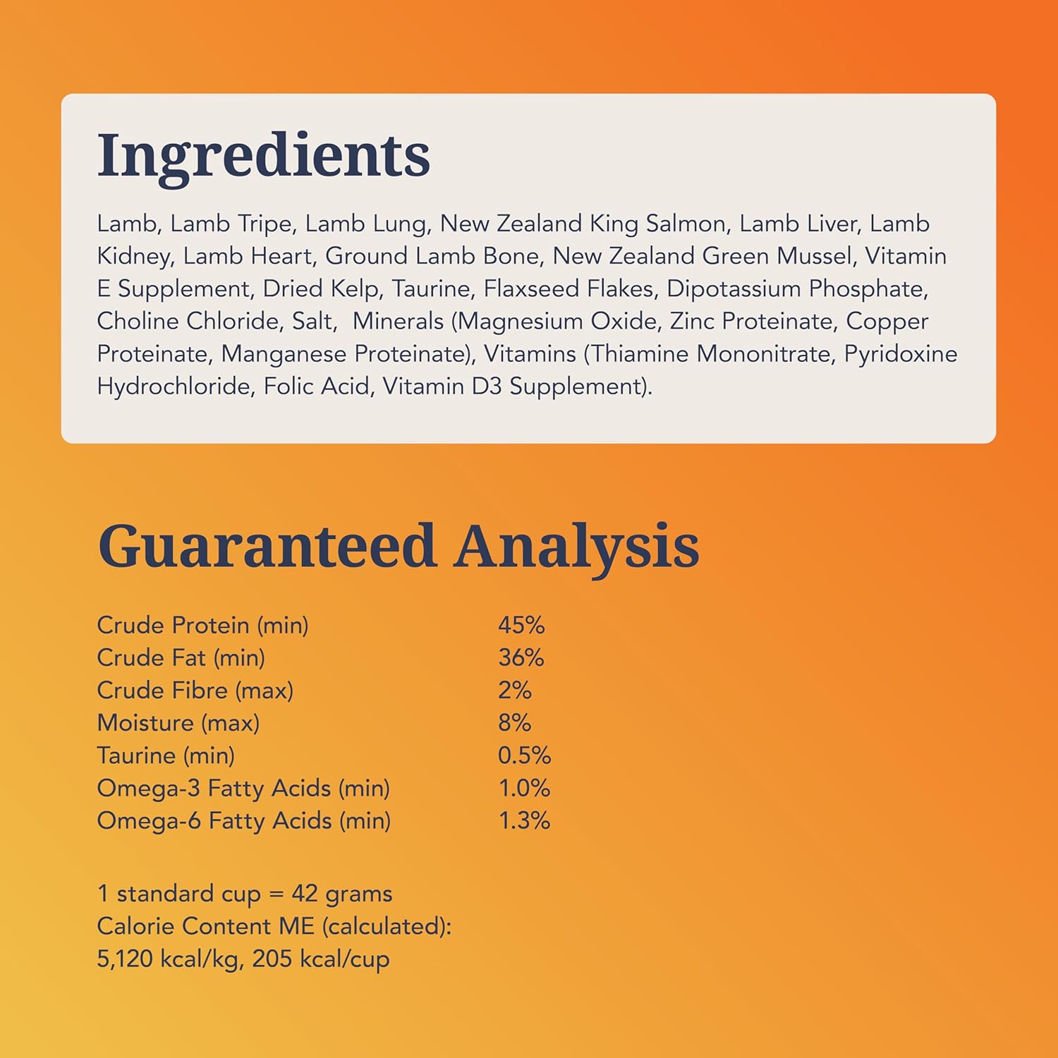 Feline Natural High-Protein Freeze-Dried Cat Food, Chicken & Lamb & Lamb & King Salmon, 3.5 oz, Grain-Free, Made in New Zealand