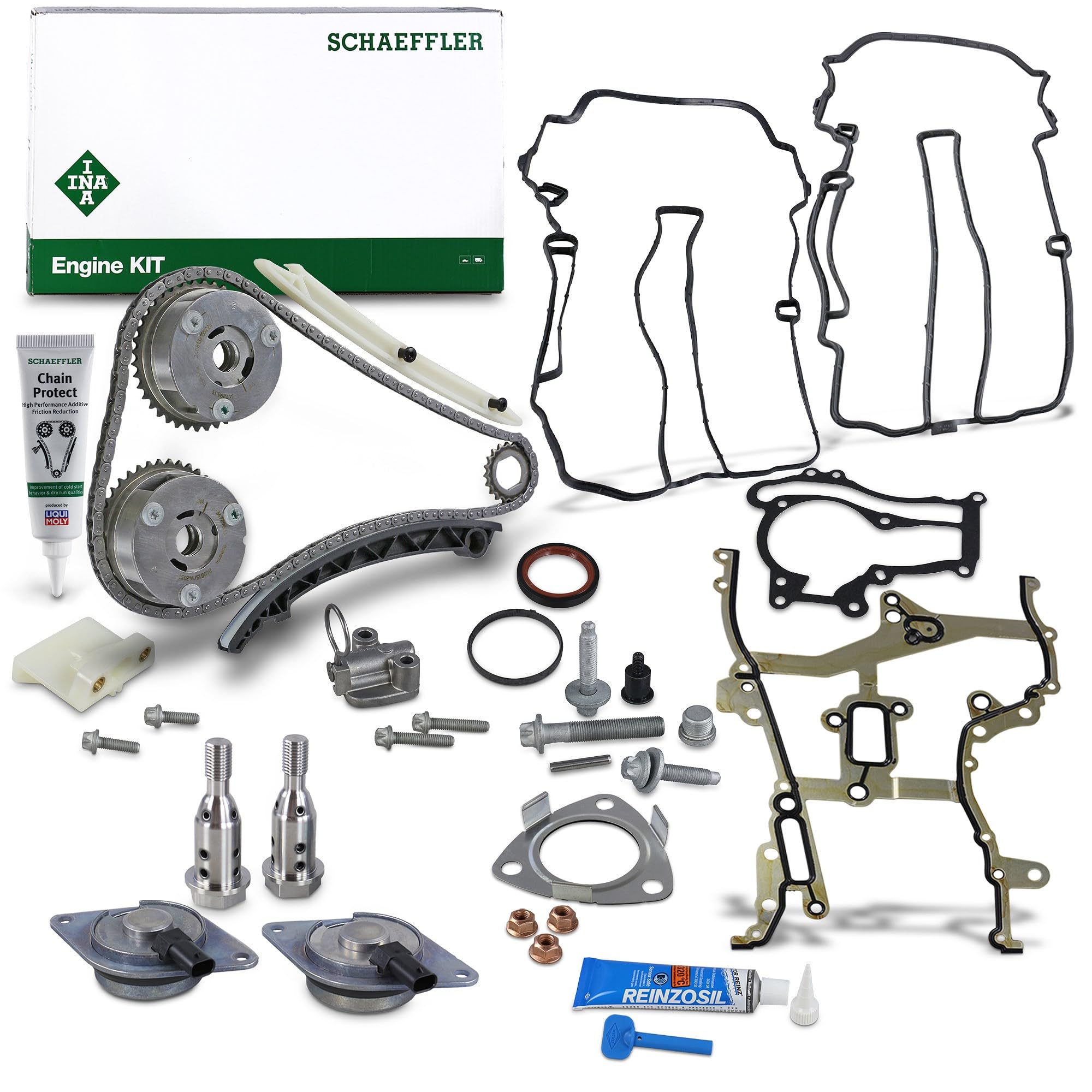 INA 560 0002 10 Kit de cadena de distribución con juntas con ruedas dentadas con tornillos hidráulico