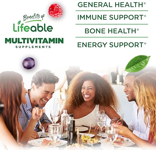 Miniatura 3 de Lifeable Gomitas multivitamínicas sin azúcar para mujer | con vitamina A, C, D, E, niacina, B6, folato, B12, biotina, ácido pantoténico, yodo y zinc