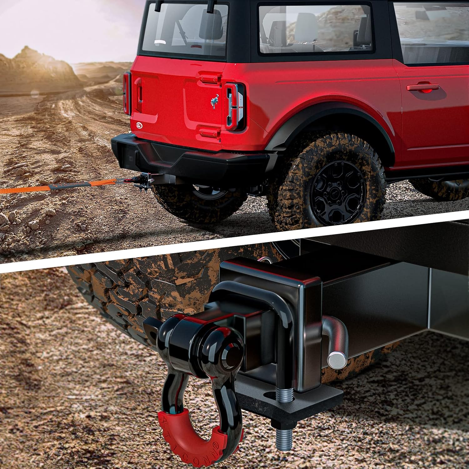 10 Ton Winch Snatch Block +Shackle Hitch Receiver : Automotive