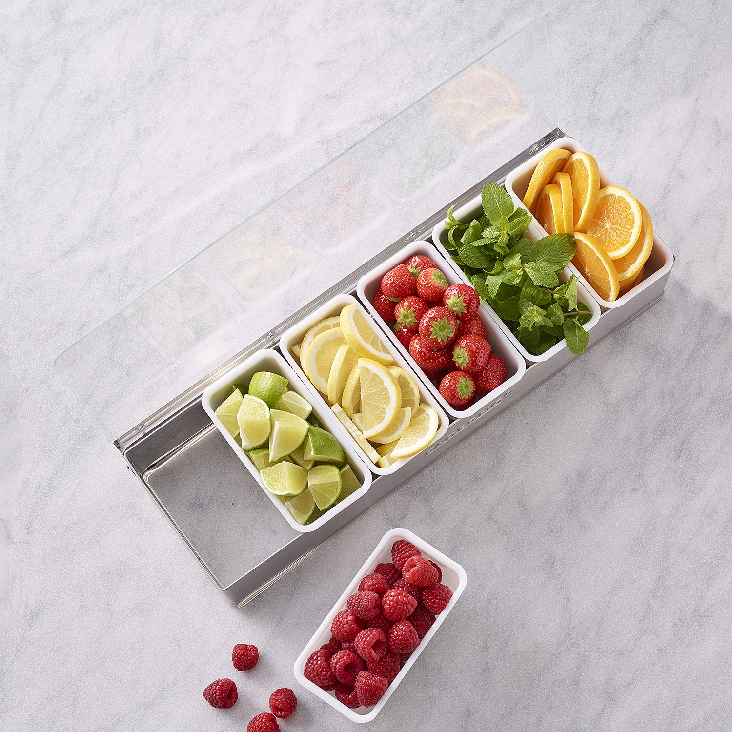Paderno 41782-06 Porta Spezie 6 Vaschette, Acciaio Inox
