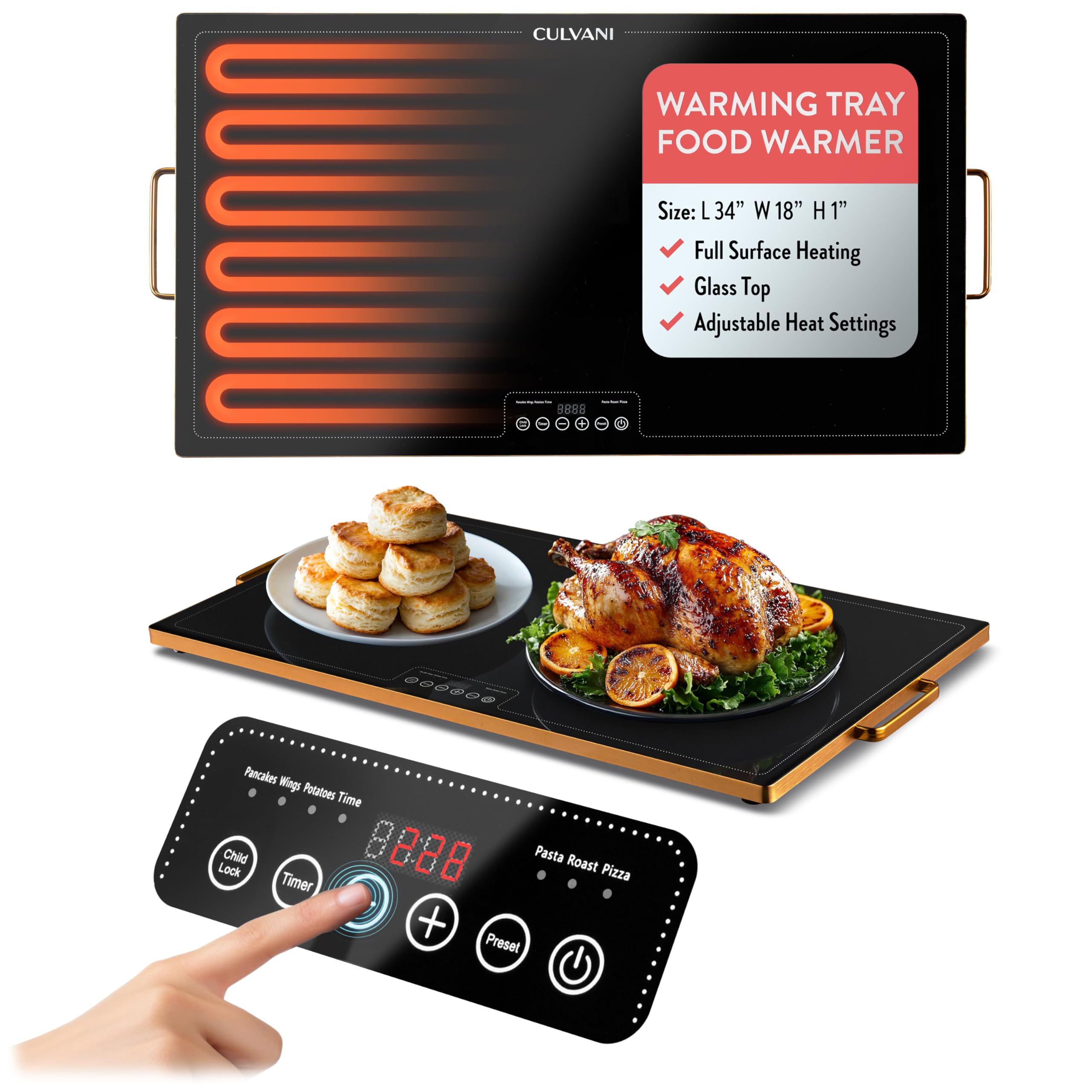 Culvani ThermaPlate Electric Warming Tray