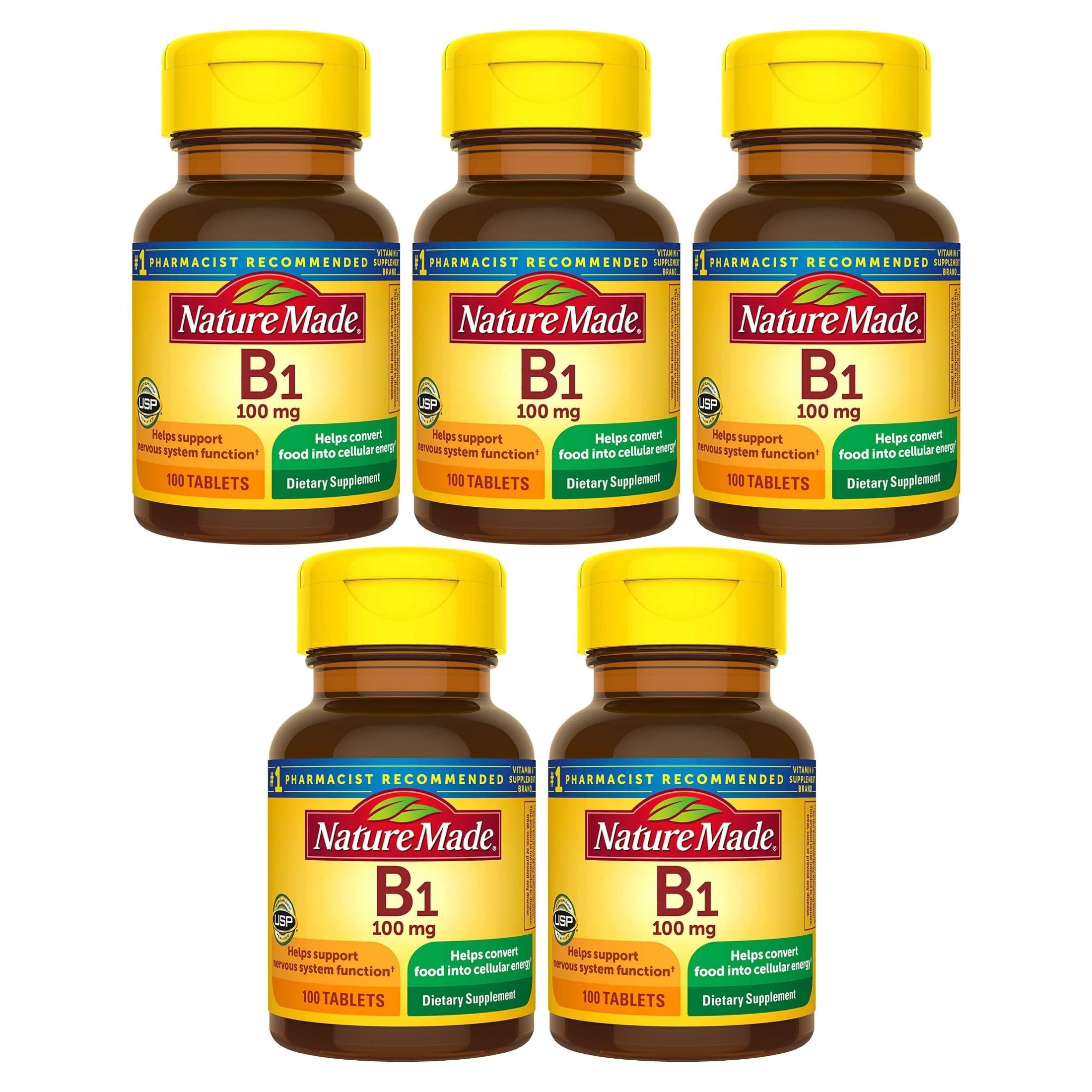 B1 100 Mg 100 Count (5 Pack)