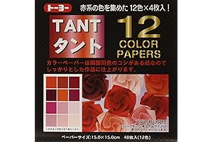 Toyo Origami Paper in Classic Red Hue: Crafting Delights for Creative Hands