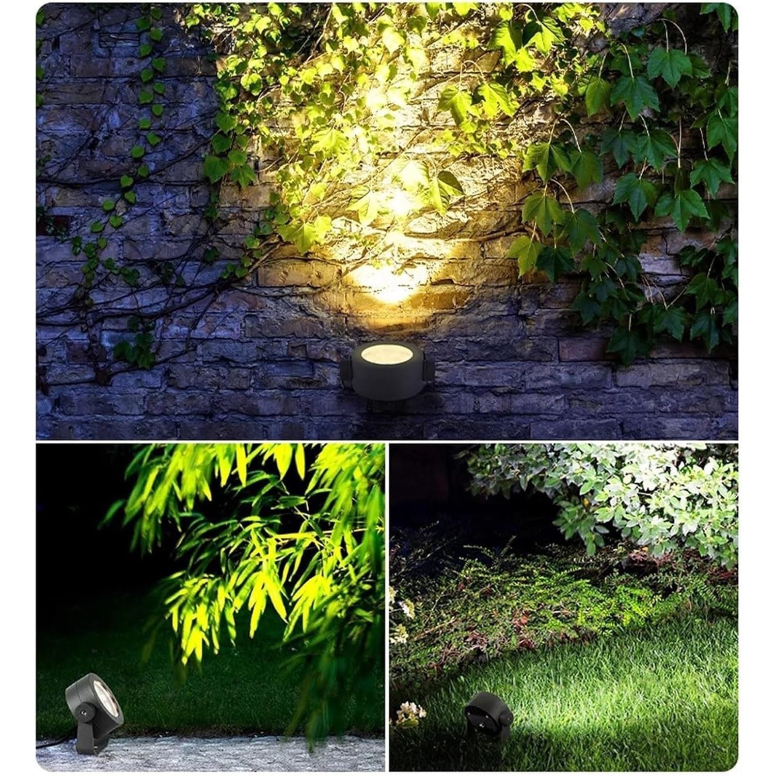Proyectores LED - Focos Para Exterior, Focos Para Paisajes De Árboles CA 85~265V, Luces De Césped Para Jardín Al Aire Libre Impermeables IP65, Ángulo Ajustable(White,12w)