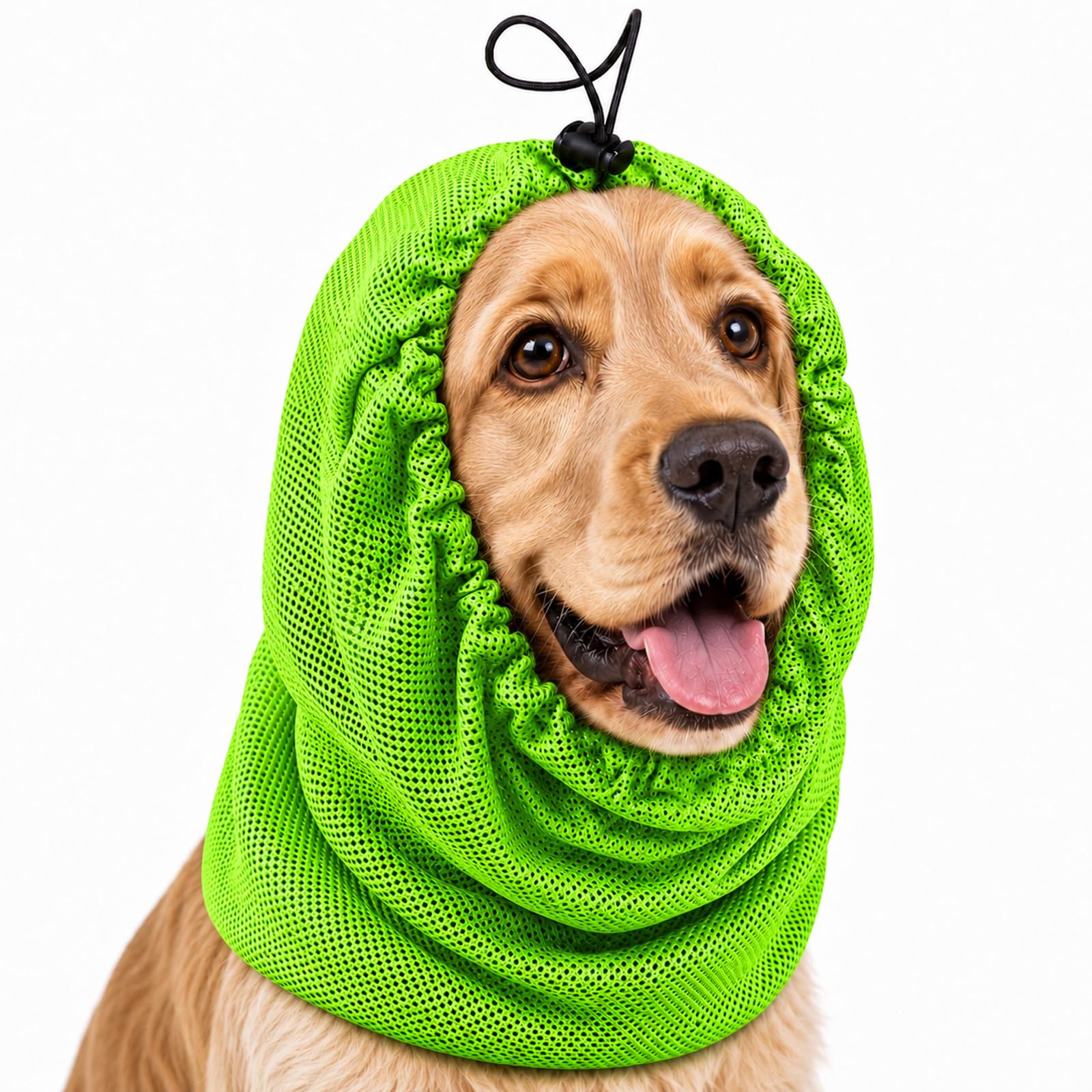 JILLICK Dog Snood Breathable Mesh Wrap - Adjustable Quick Dry Ear Protector For Spaniels Grass Seeds Fully Covering Neck Blocking Pollen Insects Debris Preventing Scratching For Walks Hiking