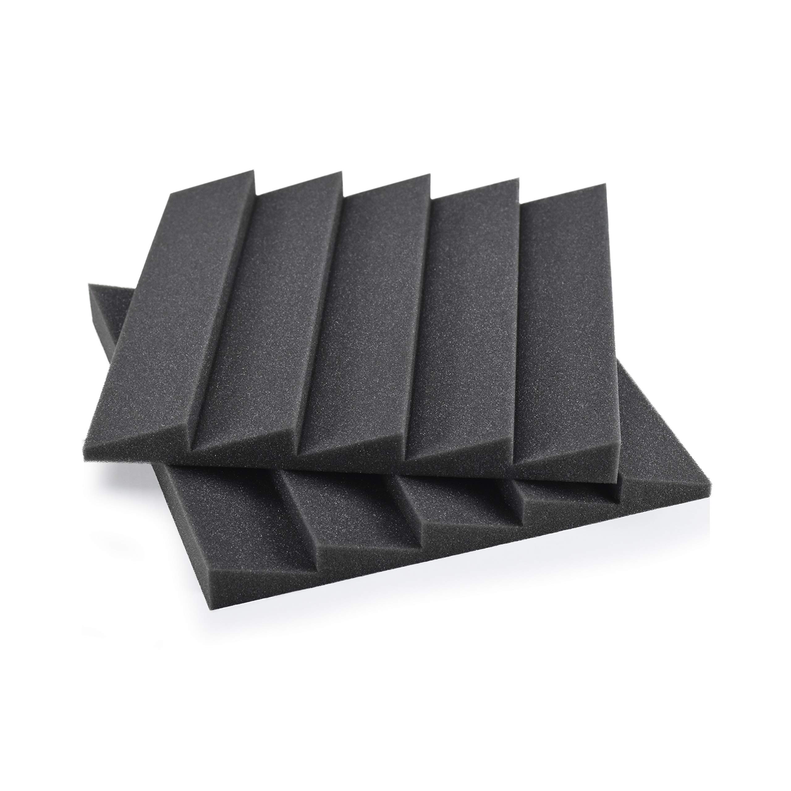 ACOUSPANEL Mousse Acoustique Panneaux Acoustiques Non Compressé 30x30x3cm Couleur Gris Anthracite (12 Unités)
