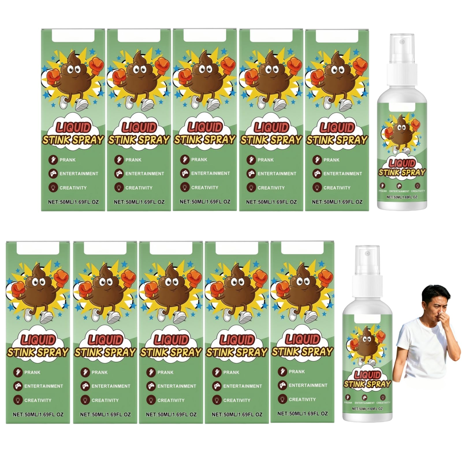 Stinkspray für Haustiere, extra stark, Stink-Spray, Streich, Zerstäuber, Witz, lustiges Spielzeug, Überraschungsflasche, geeignet für Kinder, Erwachsene, Schulpause, Partys, Kotspray