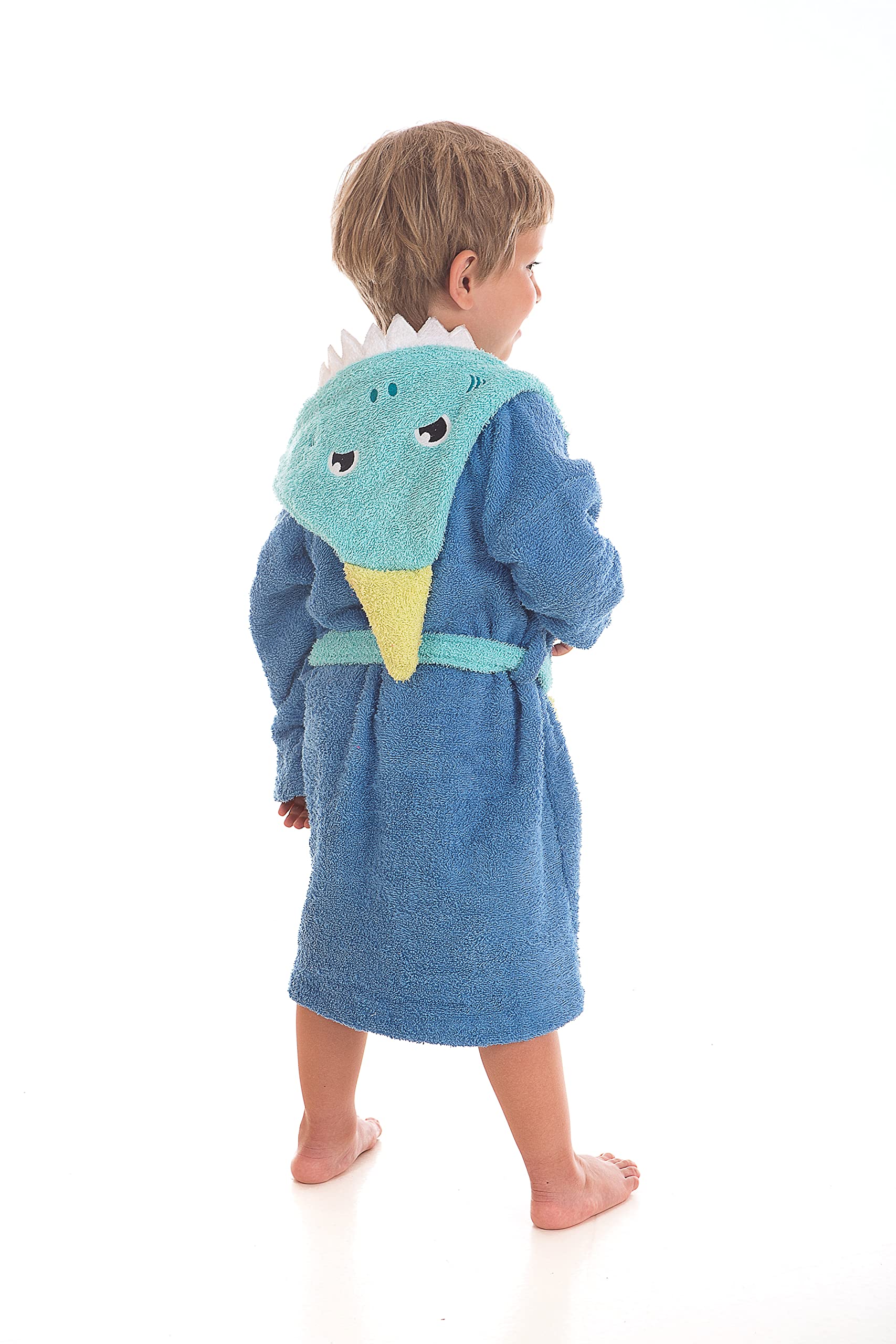 LEBENGOOD Albornoz Niños 100% Algodón OEKO-TEX 2 Bolsillos Cinturón Capucha