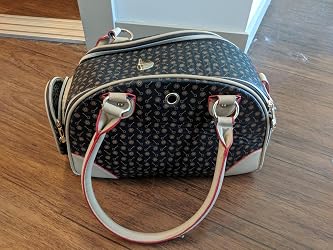 PU Leather Pet Carrier Handbag - Soft Sided Dog Cat Tote Bag For Small Pets Under 3 Pounds (Pink, Small)