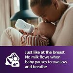 Philips Avent Natural Baby Bottles with Natural Response Nipples (Medium Flow, Flow 3), 9oz, 3-pack, SCY903/03