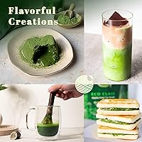 Vista 5 de Midori Spring Esmeralda en polvo ceremonial japonesa auténtica orgánica, orgánico USDA, Kosher, vegano