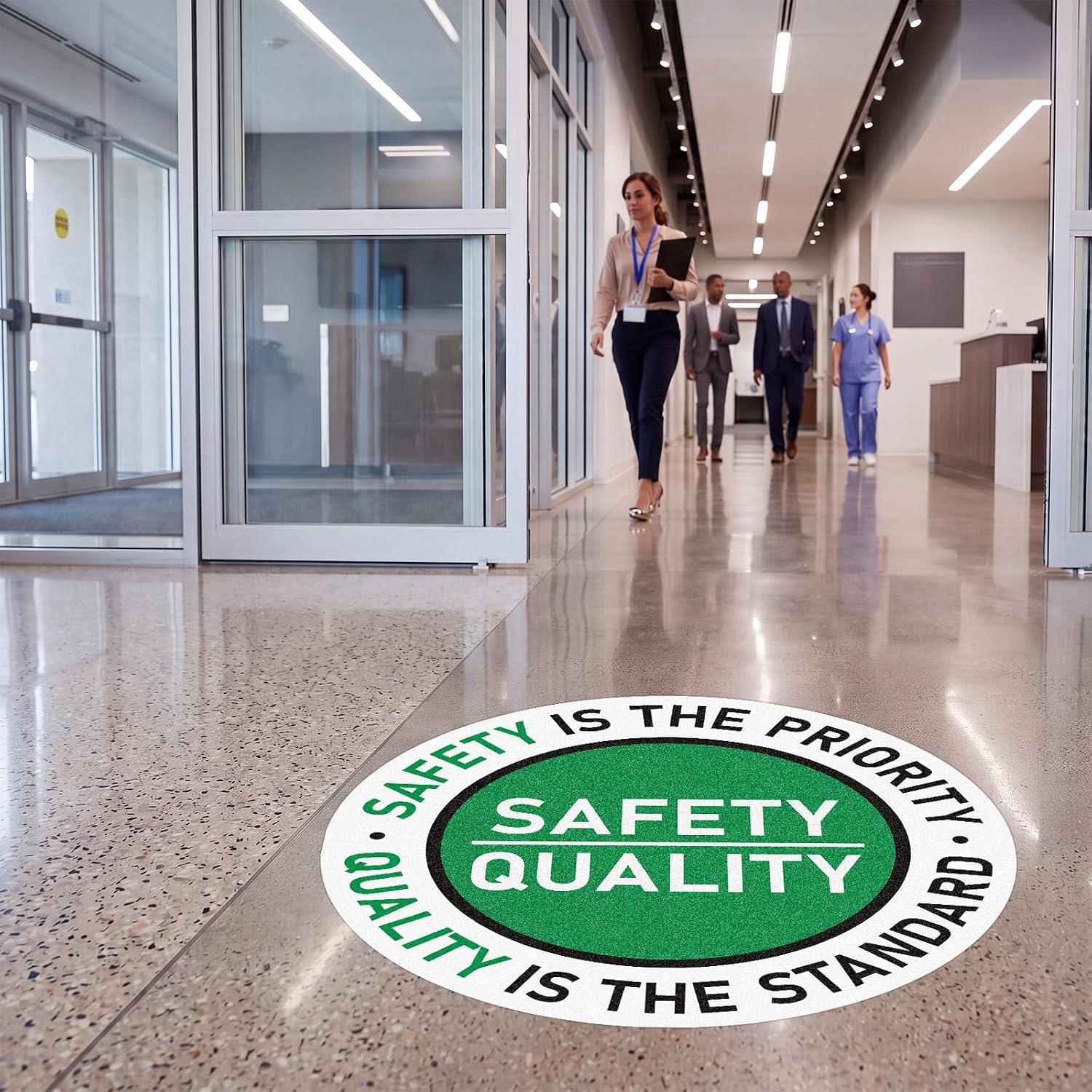 3 Set Safety Is The Priority Quality Is The Standard Floor Decal