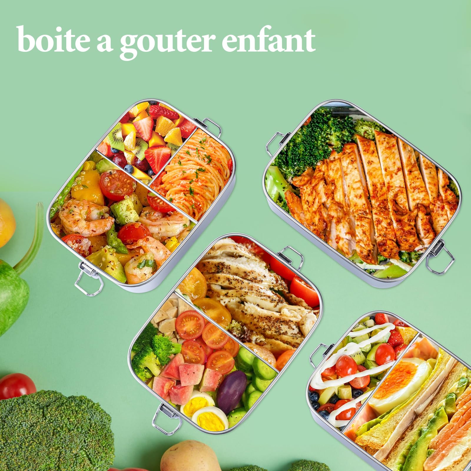 OXYEFEI Boîte à déjeuner pour enfant avec compartiments, boîte à déjeuner personnalisée en acier inoxydable pour enfants avec nom - Cadeau de rentrée des classes pour garçons et filles (pelleteuse 1