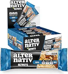 Alternativ Barra de Castanhas Sabor Coco – 30 g, Fonte de Fibras