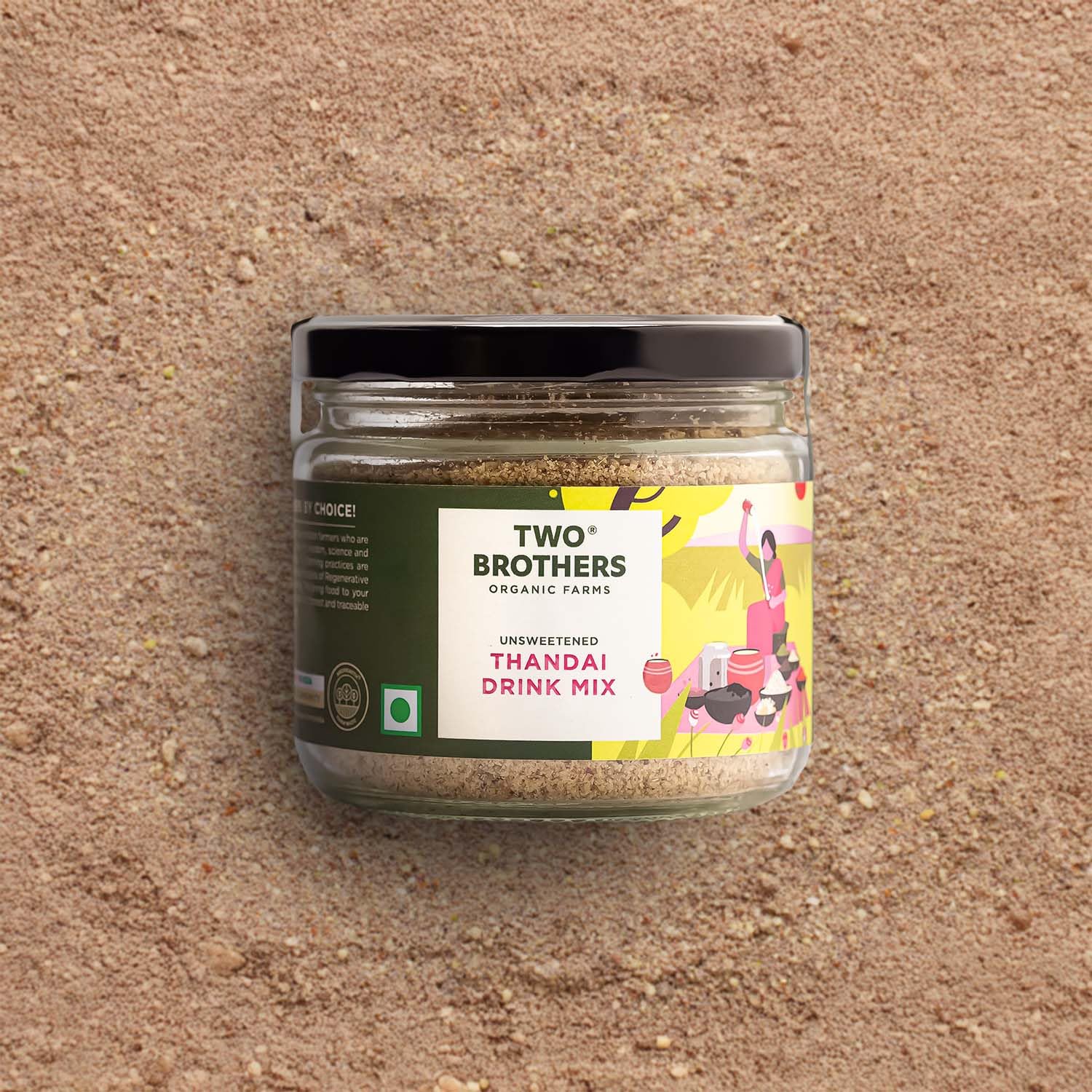 Two Brothers Organic Farms Amorearth Healthy Thandai Drink Mix - Masala Powder, 150 gm