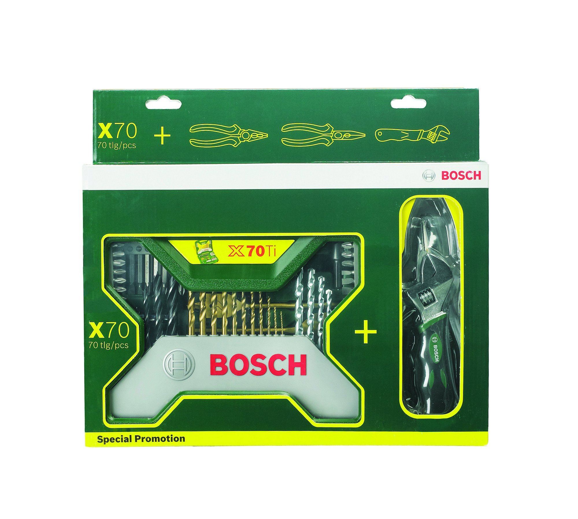 Bosch 70-częściowy zestaw X-Line, walizka na osprzęt dodatkowy, zestaw kleszczy