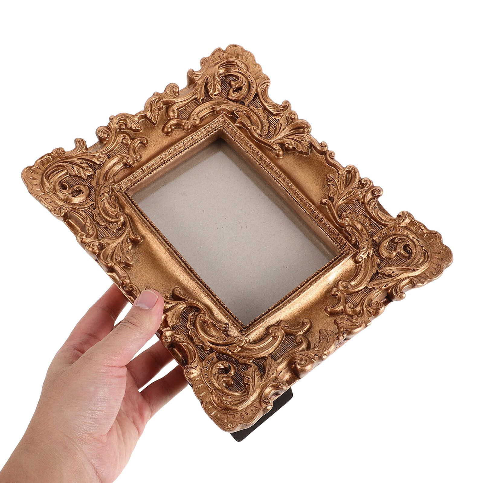 Retro Ramka Na Zdjęcia Ozdobna Ramka Na Zdjęcia Retro Ramki Do Wyświetlacza Tabletu Rama Na Komputery Stacjonarne Ściany Golden