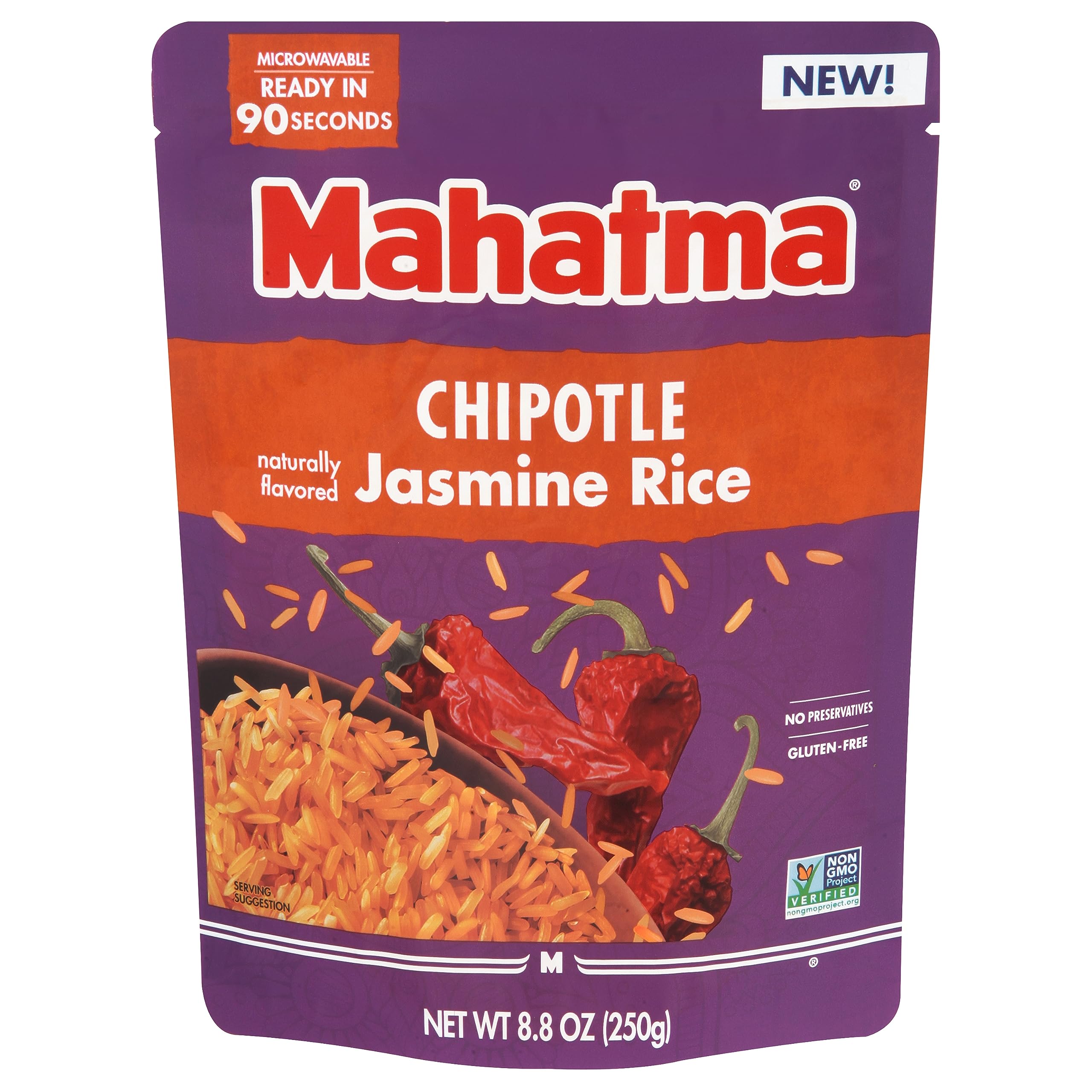 MahatmaChipotle Jasmine Rice, 8.8 Ounce