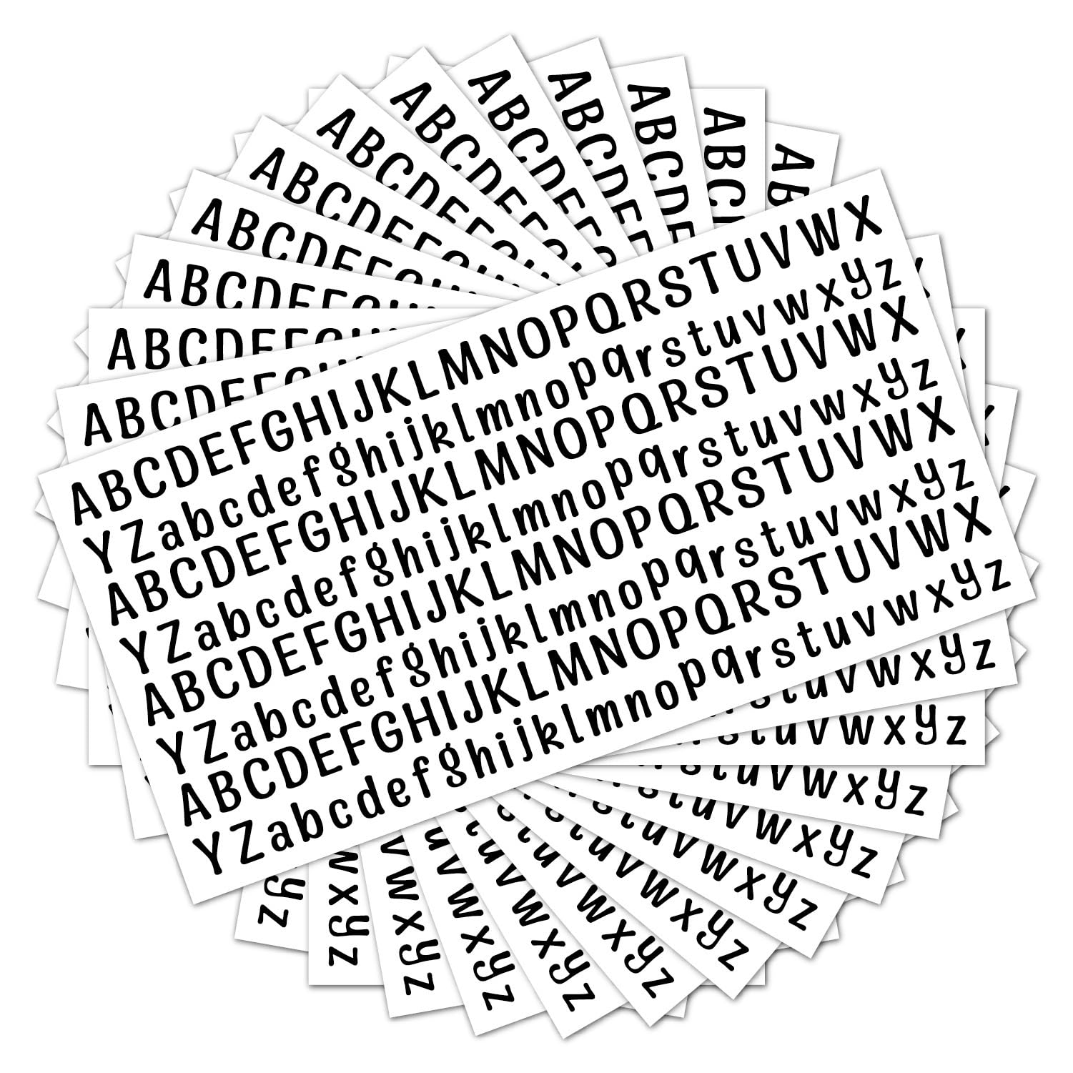 Lot De 2 080 Feuilles D'autocollants En Vinyle Avec Lettres