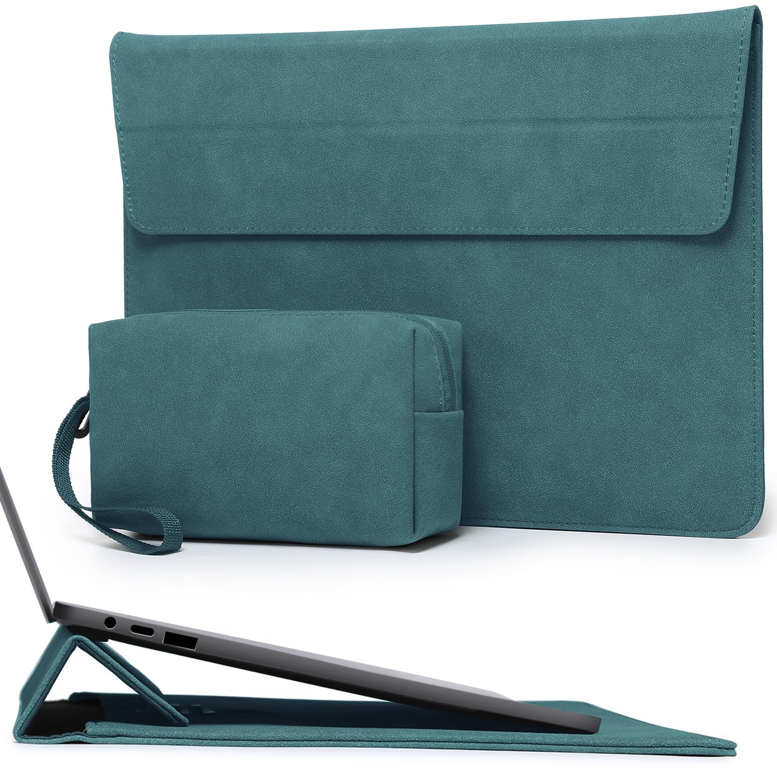 HYZUO 15 Zoll Laptop Hülle Tasche mit Einstellbarer Ständer für MacBook Air 15 M5 A3448 M4 A3241 M3 A3114 M2 A2941 2026-2023, MacBook Pro 15, 15