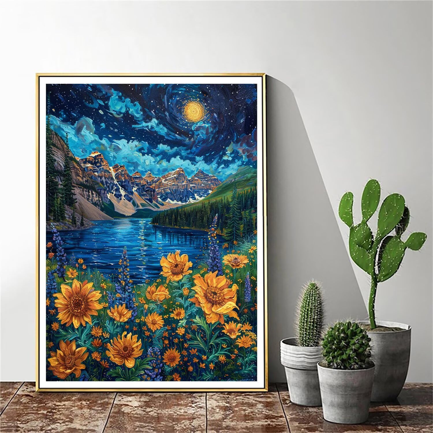 Pintar por Numeros Adultos pintar por numeros niños manualidades niños 10 años, DIY Pintar por Números de Pincel y Pintura acrílica Decoraciones para el Hogar Manualidades, sin Marco 60x80cm C-22