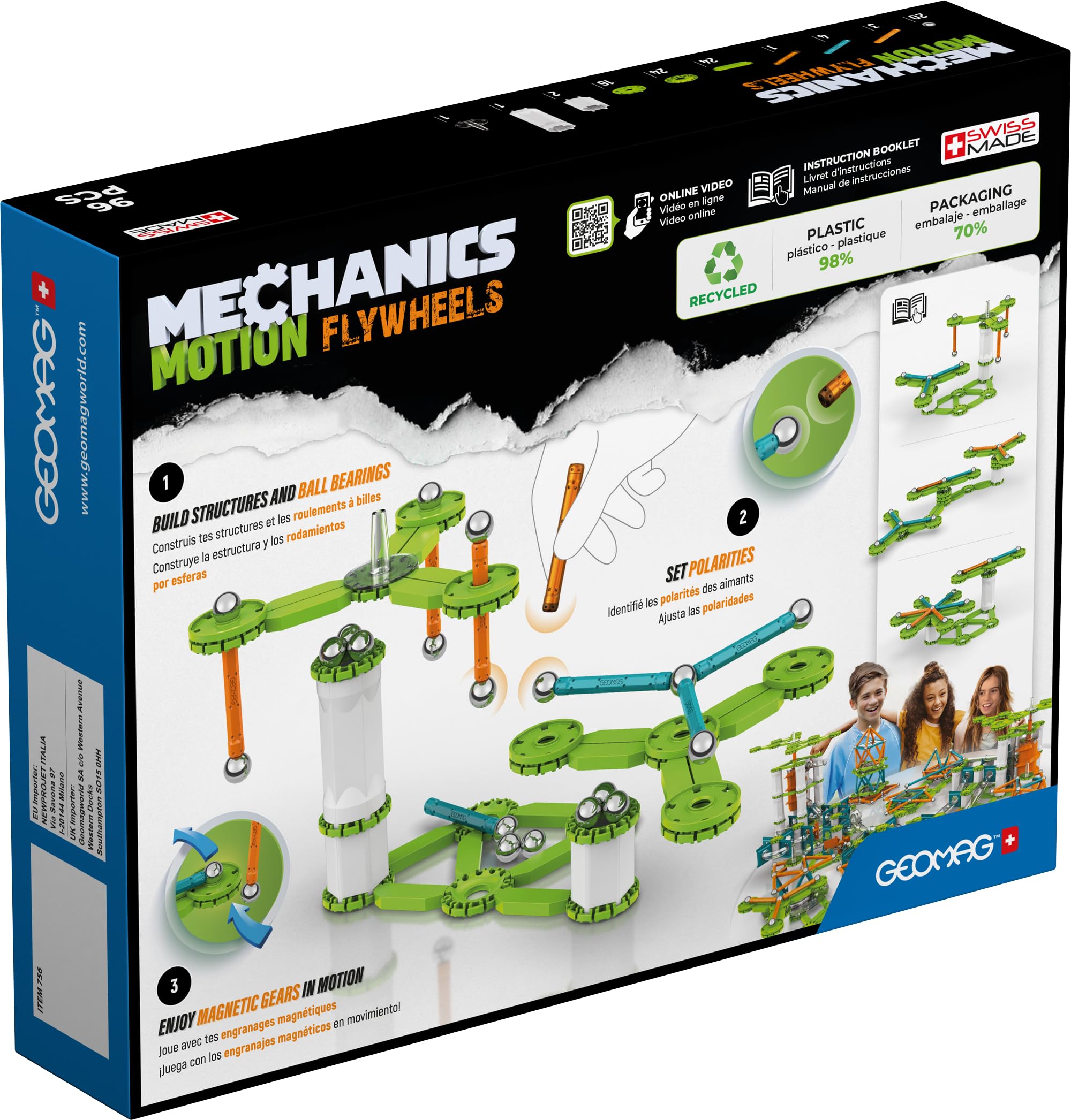 GEOMAG - Mechanics Motion Recycled Flywheels 96 (756)