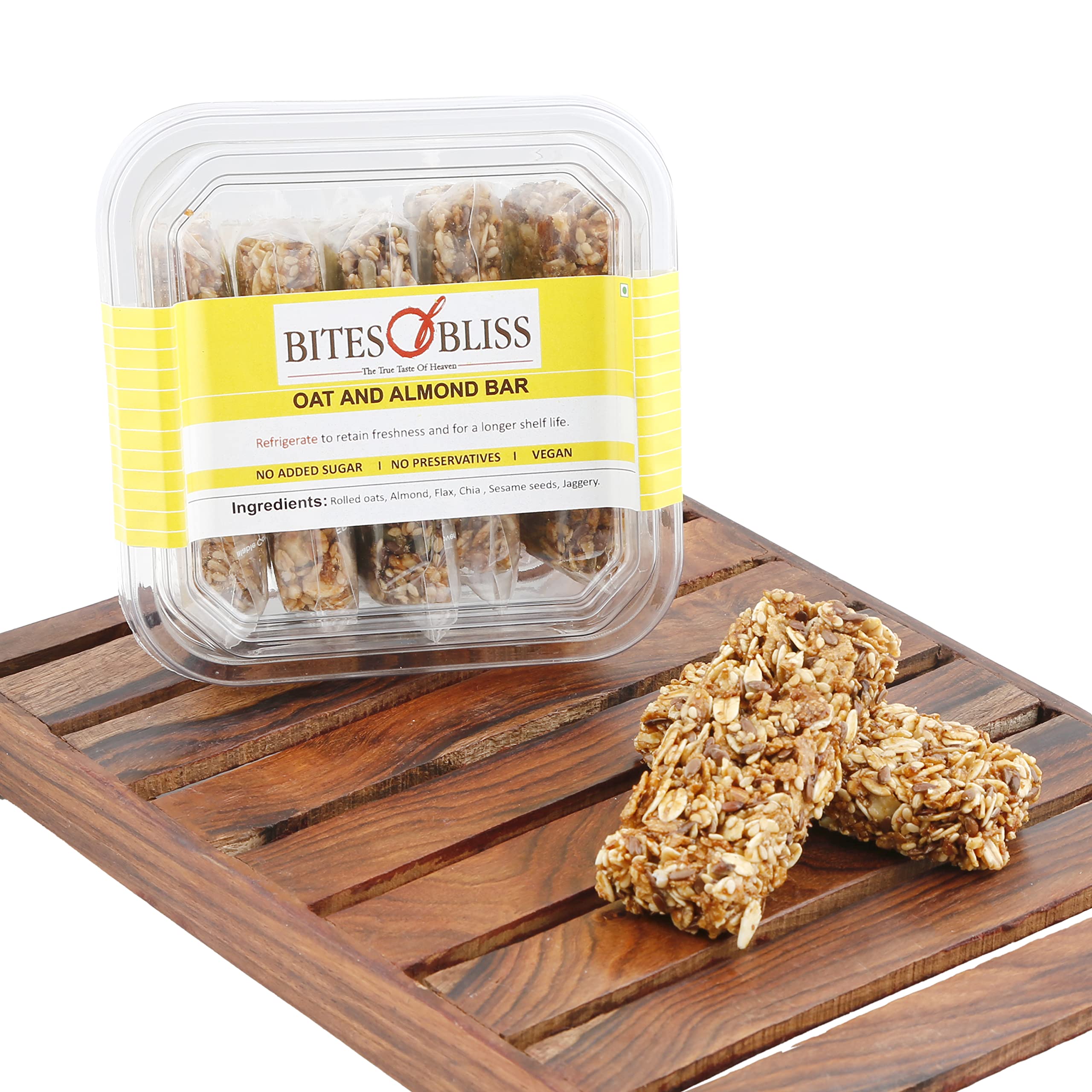 Bites of Bliss Oat N Almond Bar 150g | Flax Seeds, Almonds & Jaggery | Healthy Protein Snack Bars | All Natural & Rich in Fibre | Vegan | Pack of 5 x 30g-image-35