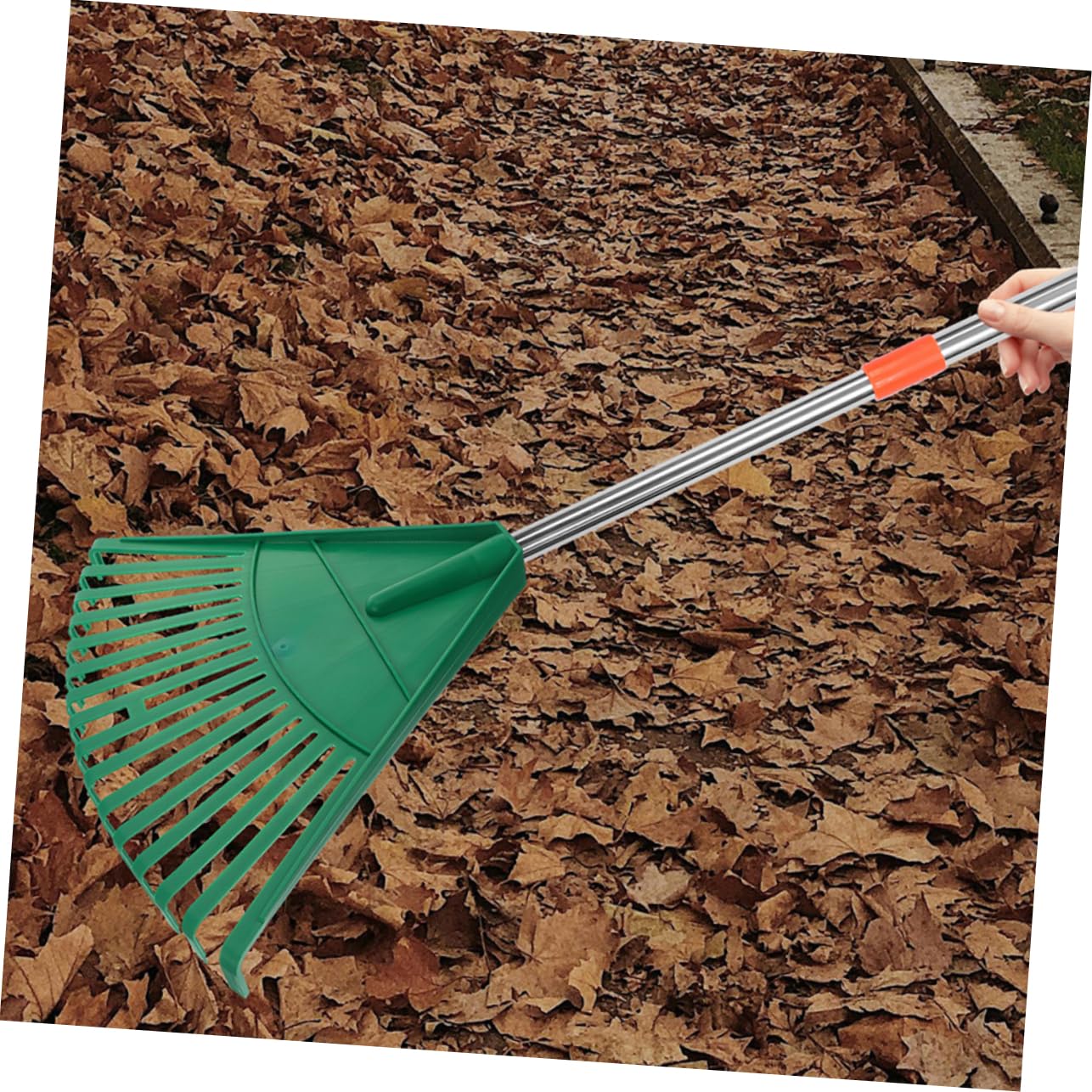 2 cabezales de rastrillo de césped de repuesto, ligero, antiarañazos para mantenimiento de patio, herramienta de jardinería duradera con agarre ergonómico para una limpieza sin esfuerzo