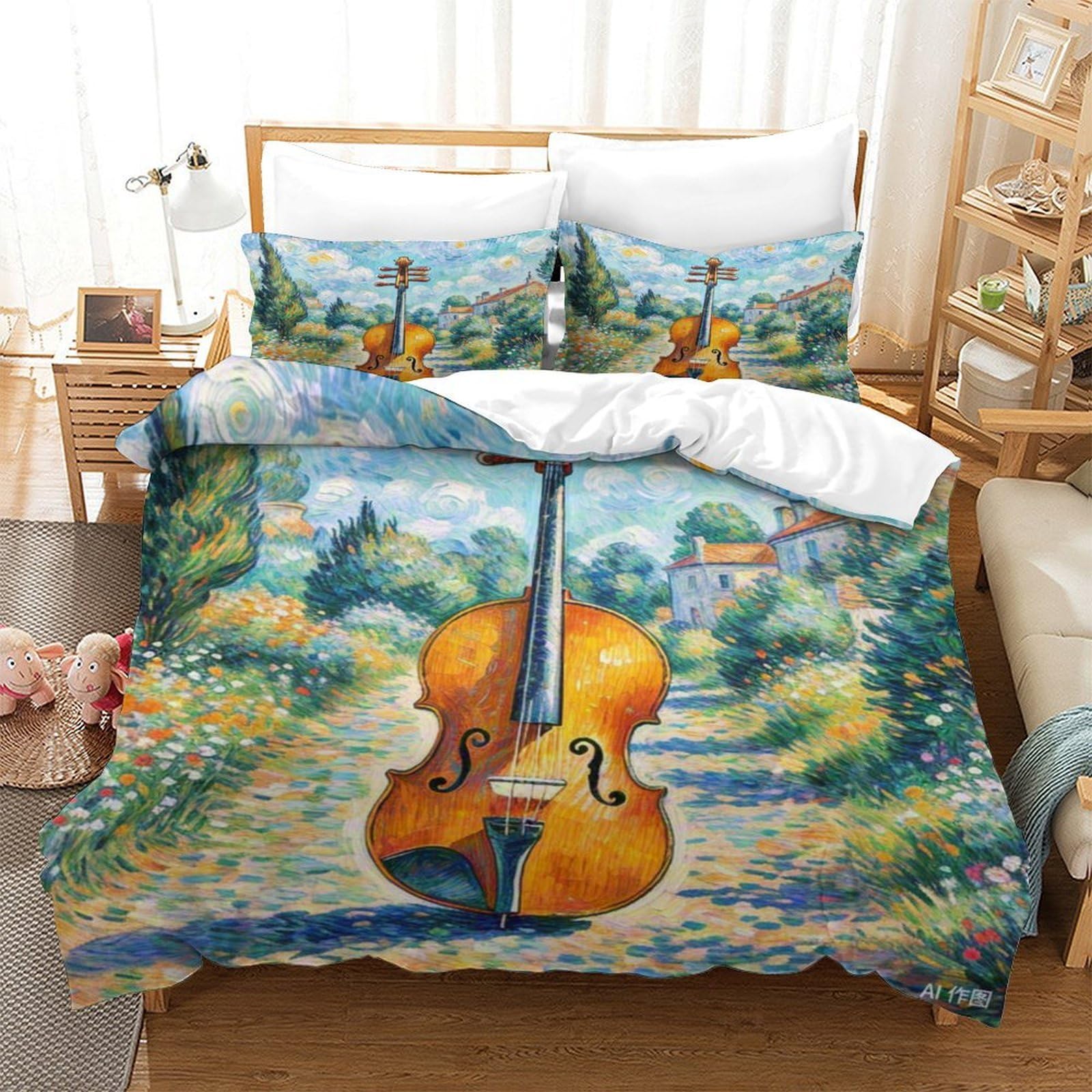 Erhu Housse de couette 3D idéale pour transformer la chambre des enfants et ados