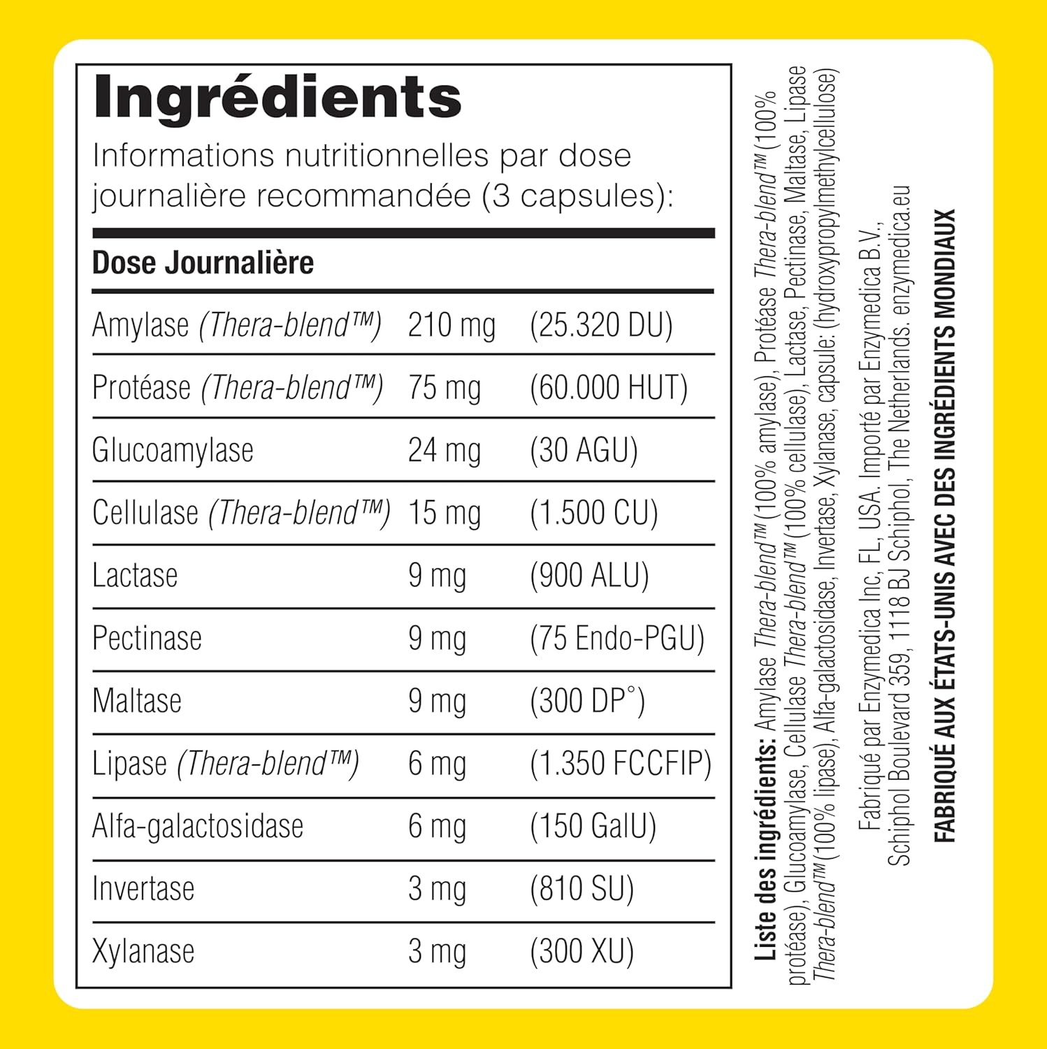 Enzymedica, Digest Basic, Formule Enzymatique, Reduit Gaz Et Ballonnements, Ameliore L'Absorption Des Nutriments Et L'Energie, Magne - photo 3