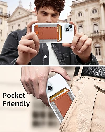 Miniatura 7 de Magsafe - Cartera magnética para Apple Magsafe, soporte magnético para tarjetas Magsafe para iPhone 12, iPhone 1314, billetera Magsafe de cuero