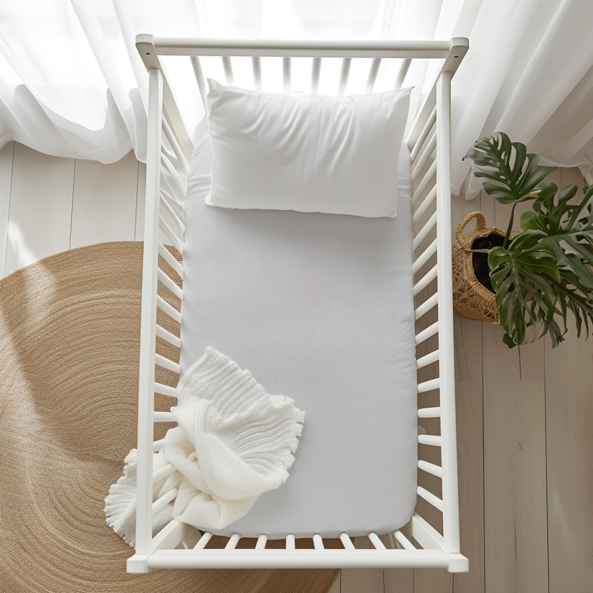 Terry Mattress Protector Waterproof, Breathable, Anti Mite, Elastic All Around for Baby Cots. Made in Spain