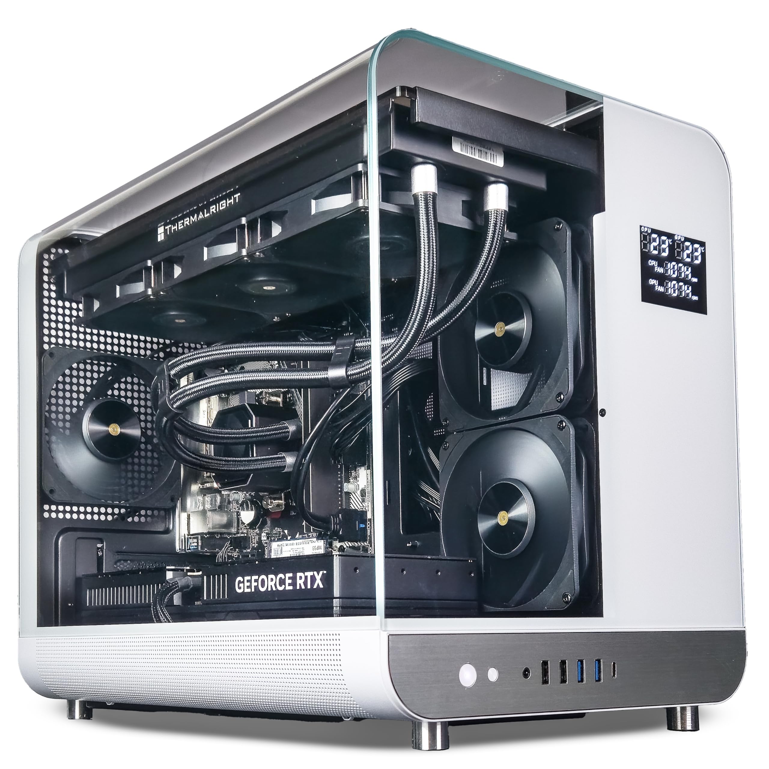 ionz Gaming PC - Desktop Computer, Ryzen 7 5800X, NVIDIA RTX 5060 Ti, 16GB RAM, 120mm AIO Liquid Cooler, 1TB NVMe SSD, 600W 80+ PSU, WiFi, Windows 11, Apex Black — view 9
