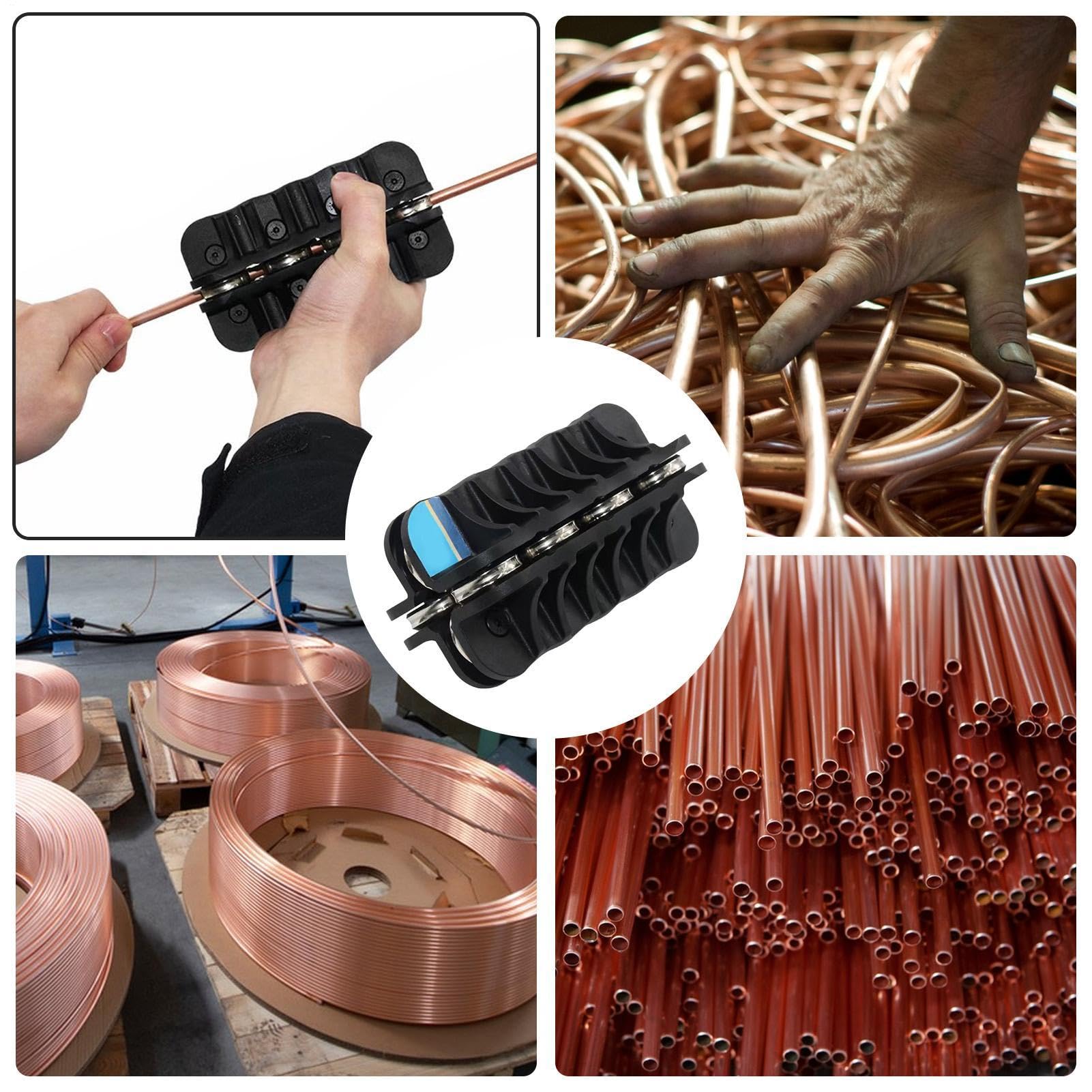 Generisch Herramienta de enderezamiento de tuberías, dispositivo de 3/8 | para tubos de acero que ahorra trabajo, equipo profesional de cobre, enderezador de tubos de acero inoxidable, alisador de tu