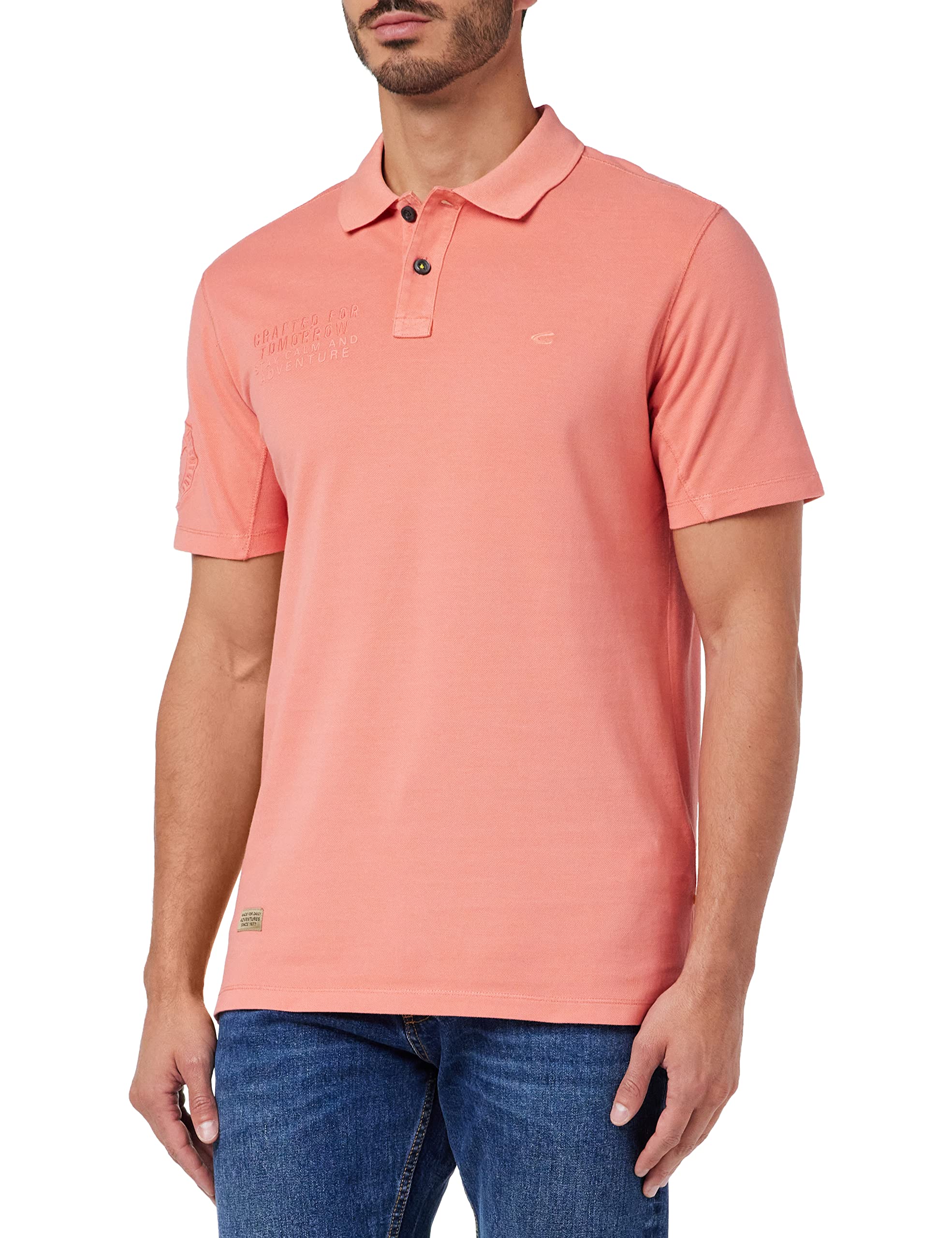 camel active Men's Pique Polo Shirt Pure Cotton
