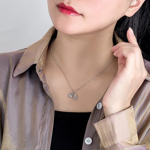 Miniatura 4 de Dankadi Collar con colgante de bicicleta de plata de ley 925 para mujer, gargantilla de plata de moda, longitud de 40+2.0 in, cadena de 18 pulgadas