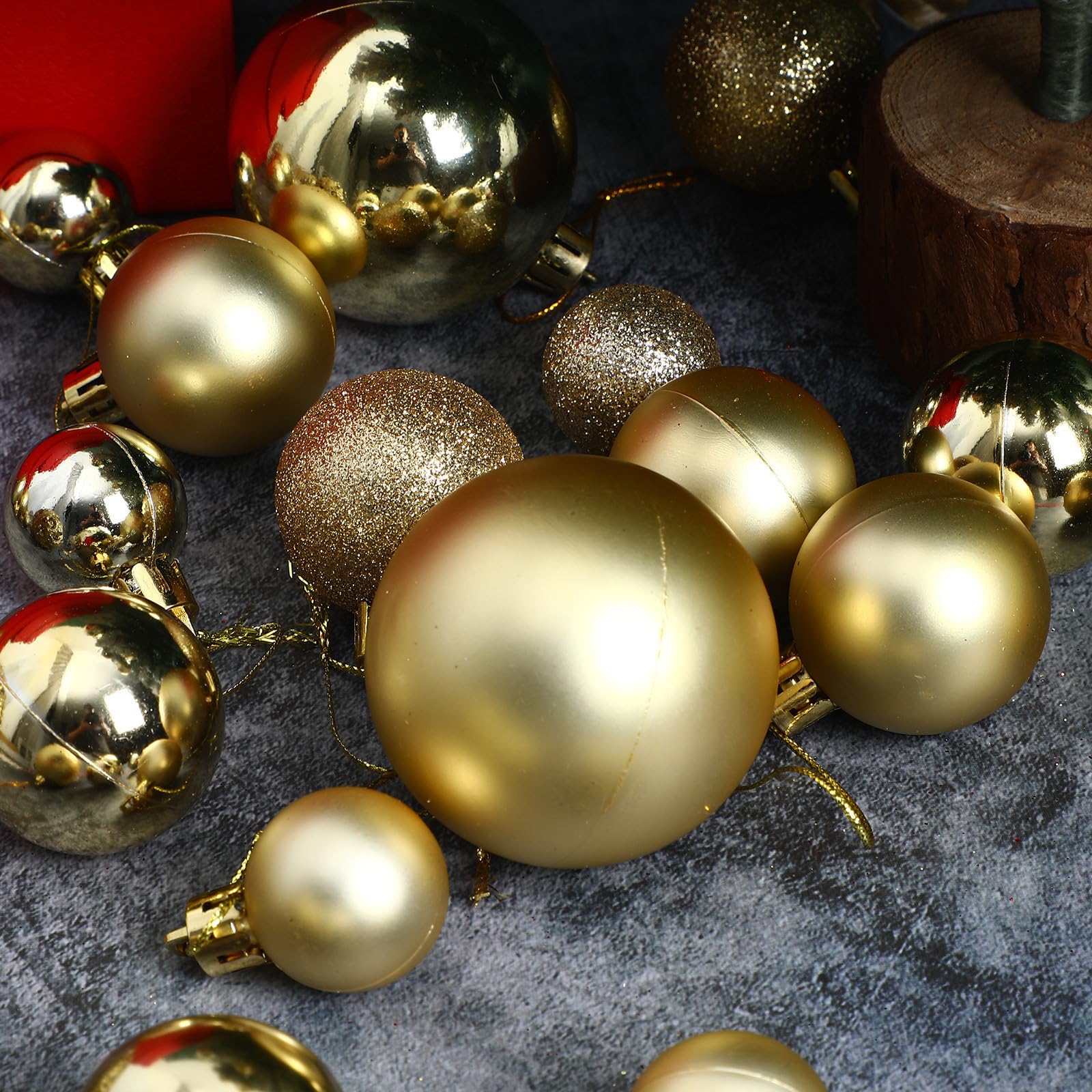 Toyvian 100 Unidades Bolas de Decoración Navideña para Árbol de Navidad,