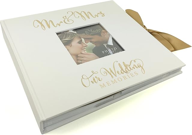 ukgiftstoreonline Large Wedding Photo Album 50 6x8 with verse design Gift