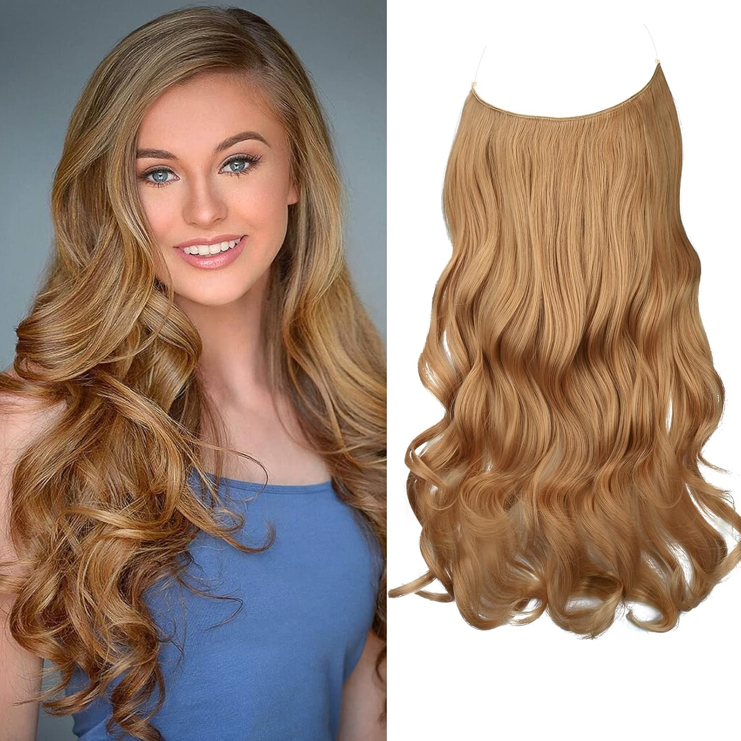 REECHO Invisible Wire Hair Extensions with Transparent
