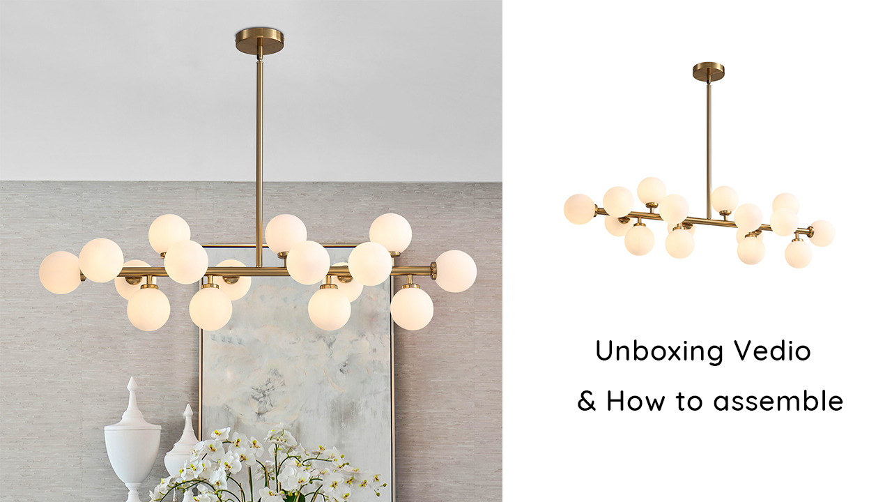 CROSSIO Modern Linear Chandeliers Black 16 Lights Pendant Light